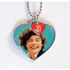 One Direction 1D Harry Styles Heart Pendant Necklace - NEW